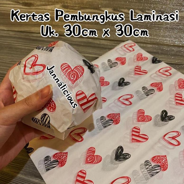 

Kertas Pembungkus Laminasi / Paper Wrap ~ Motif Love