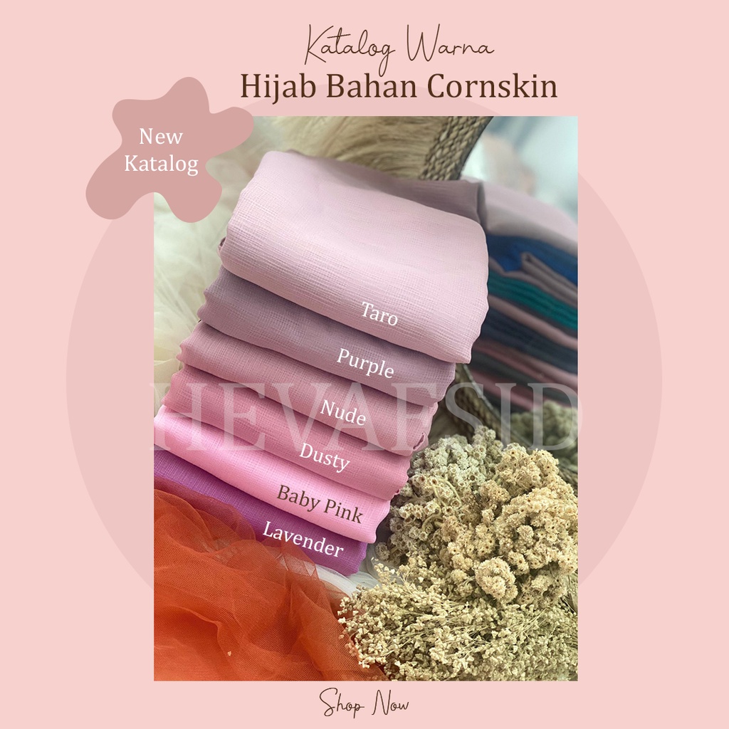 Jilbab Khimar 2 layer cornskin