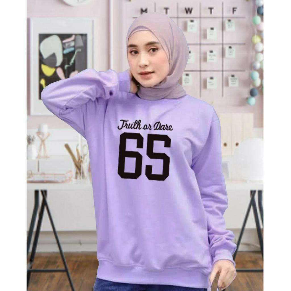 Kaos Lengan Panjang 65 / Kaos Sweatshirt / Atasan Wanita / Atasan Wanita Lengan Panjang