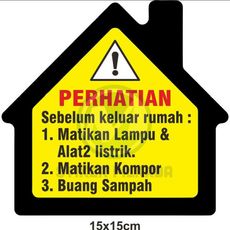 

STIKER MENINGGALKAN RUMAH 15x15CM