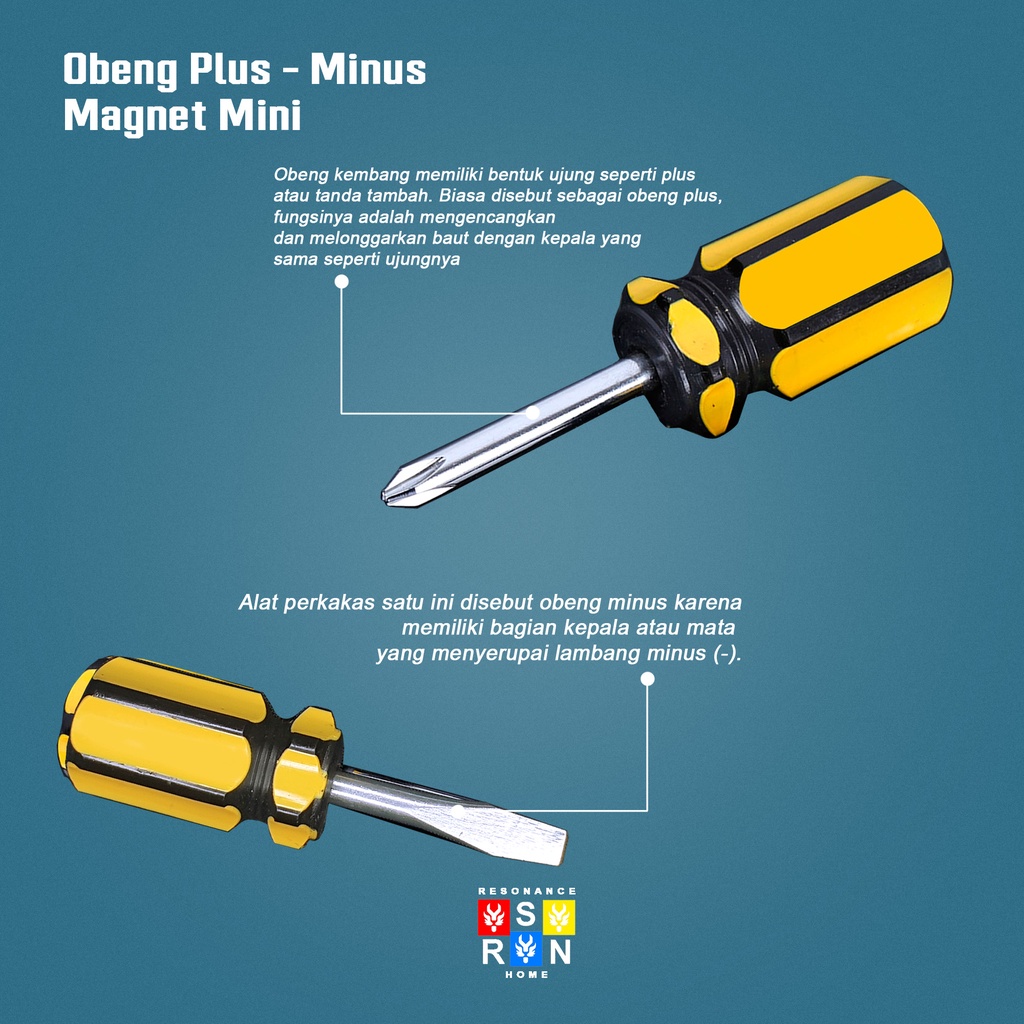 Obeng Plus - Minus Mini / Mini Screwdriver Resonance Home