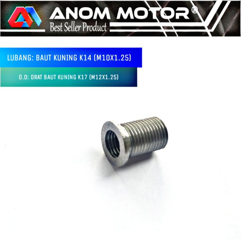 Bos drat sok drat m10-m12 (dalam baut 14,luar baut 17)