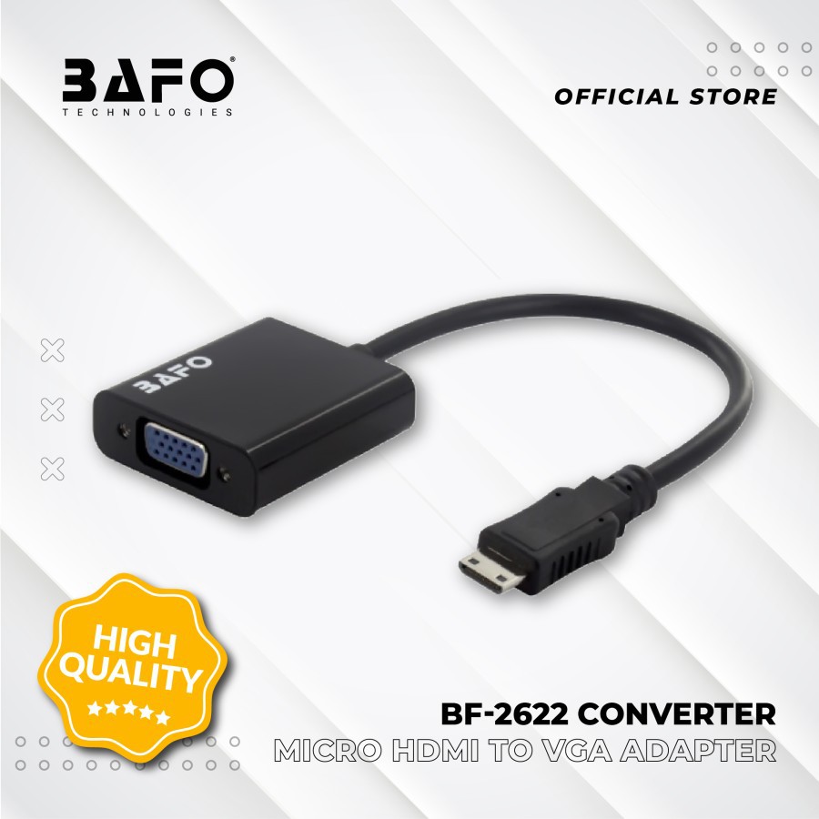 Converter Mini HDMI to VGA BAFO BF-2621 With Audio / Mini HDMI to VGA