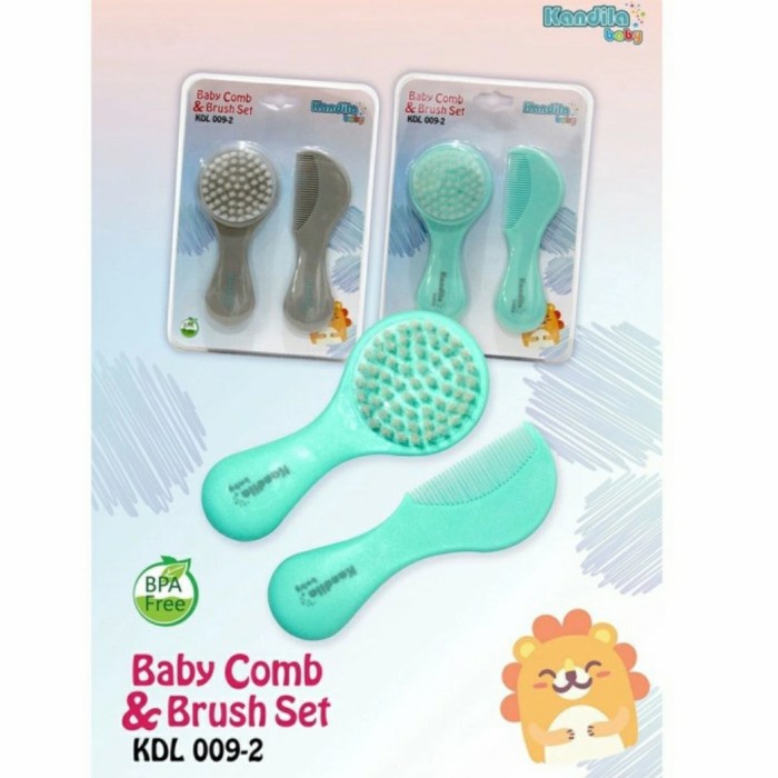 KANDILA Baby Brush and Comb Set Sisir Bayi Lembut 2in1 KDL 009-2