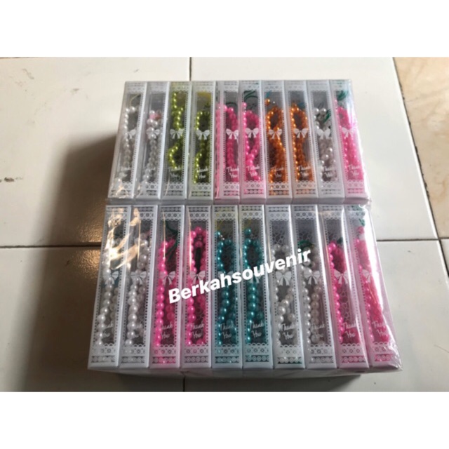 Tasbih mutiara kemas mika box