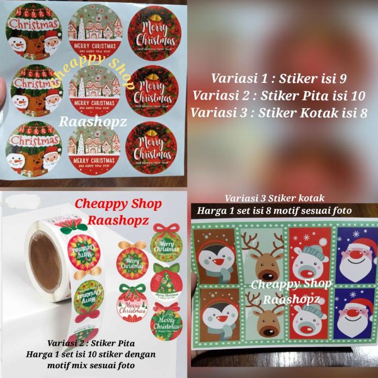 

1 LEMBAR STIKER NATAL STICKER MERRY CHRISTMAS HAPPY NEW YEAR STIKER BOX NATAL STIKER HAMPERS NATAL