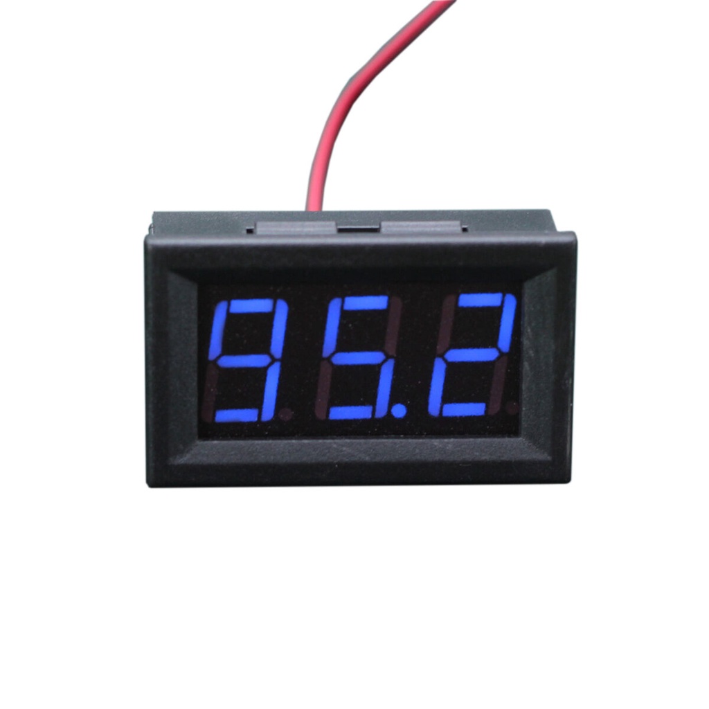 Voltmeter Digital DC Frame LED Blue Biru 3 Kabel 3 Wire 0-100V 0 - 100 V 0.56 Inch