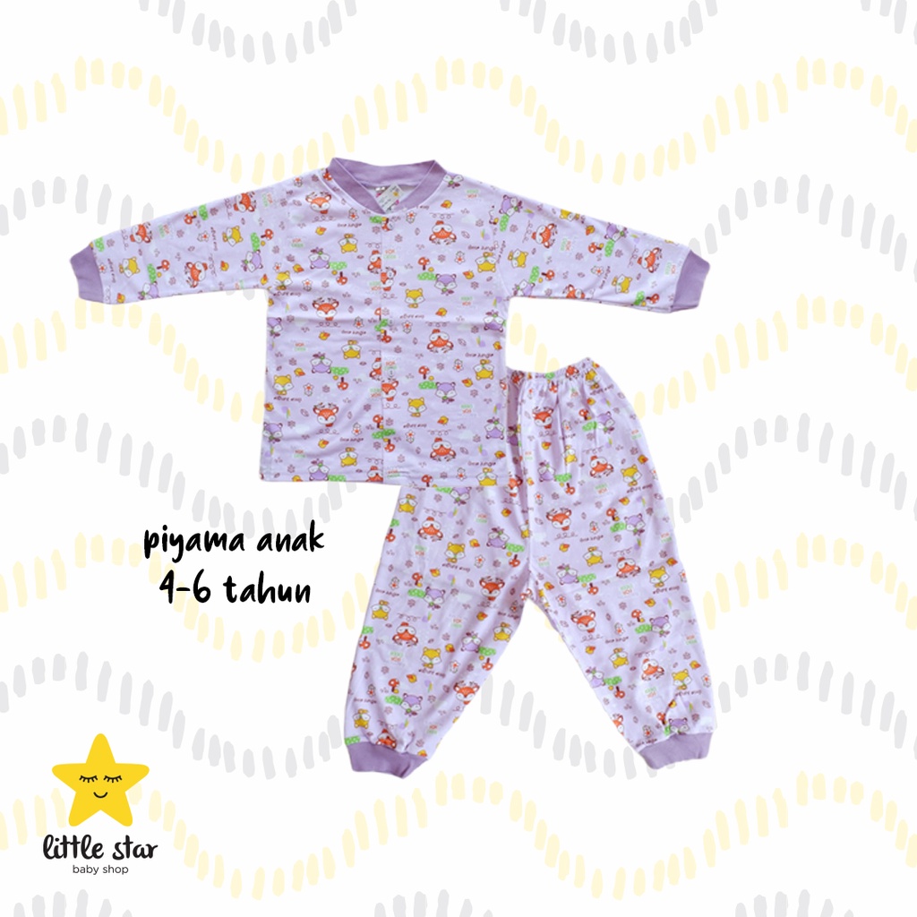 Y Lin Piyama Anak Motif Cewek Cowok | Set Baju Tidur Piama Anak Laki Perempuan