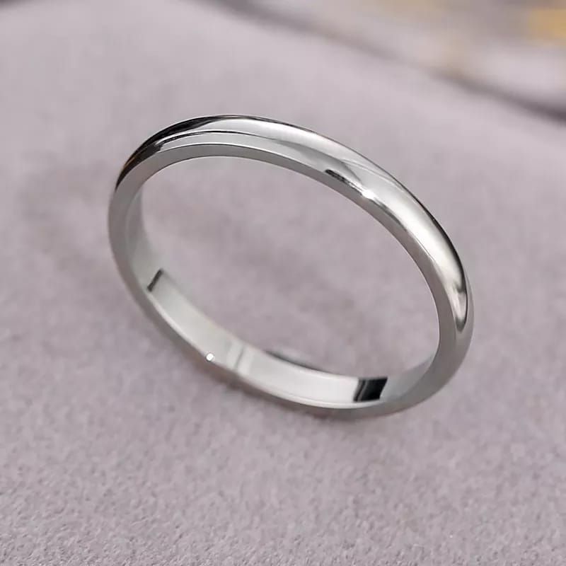 Cincin Polos Tunangan 3mm Cincin Nikah Pria dan Wanita Titanium