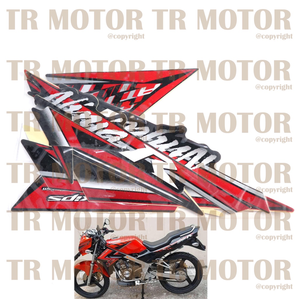 Stiker Motor Ninja R 2014 Sticker Striping Lis Full Set Motor