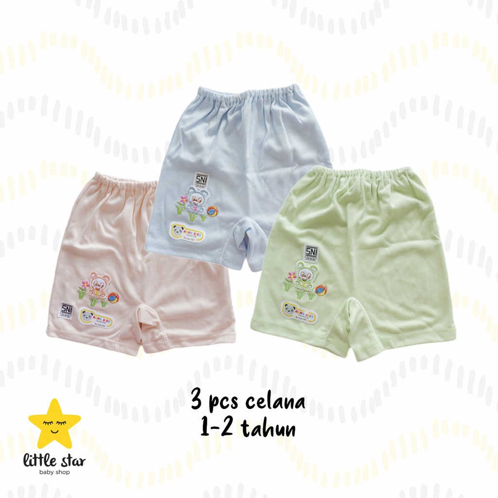 ISI 3 PCS - Mama Sien Celana Pendek Anak Unisex | Celana Panjang Anak Cewek Cowok