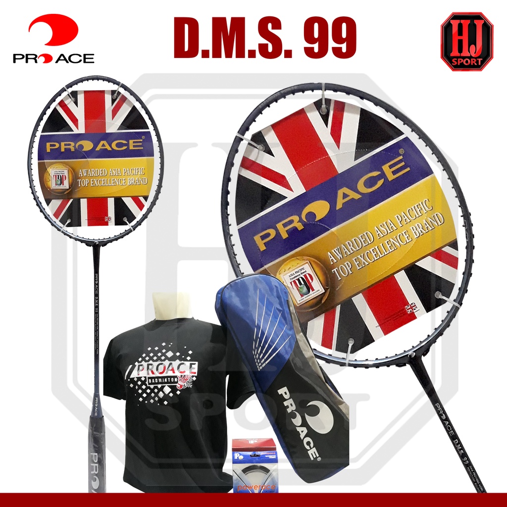 Raket Badminton Original Pro Ace DMS 99 Bonus Komplit