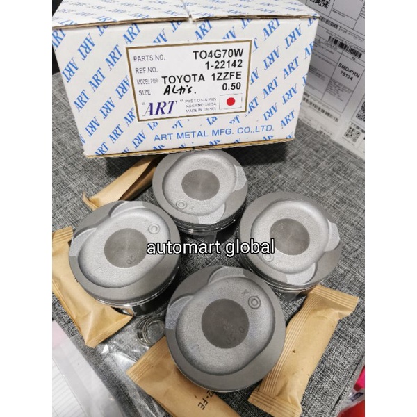 Piston Corolla altis 1zz-fe art japan set 4pc