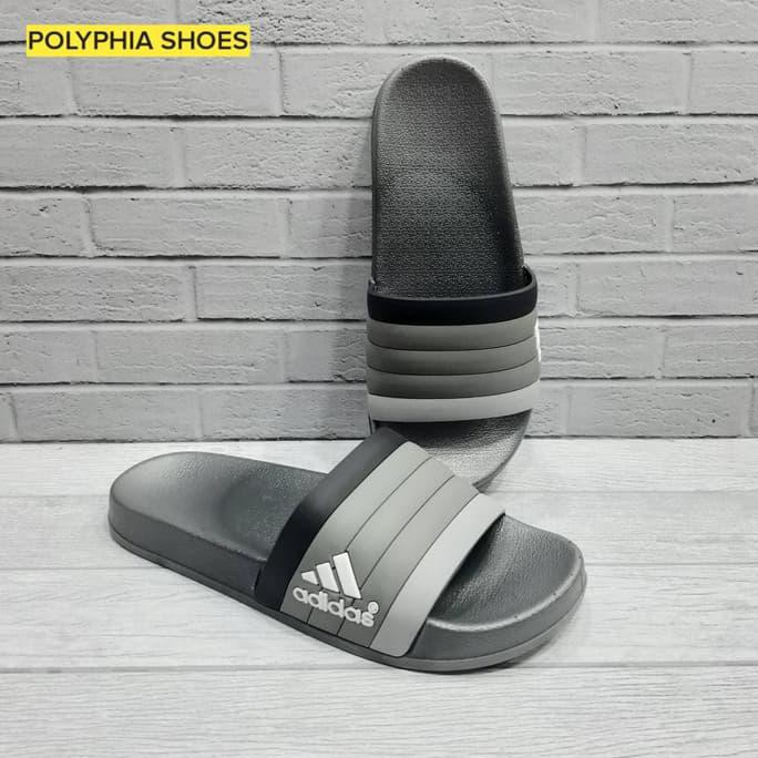 SANDAL SLIDE ADIDAS ADILETTE GRADE ORIGINAL / SENDAL PRIA BLACK GREY