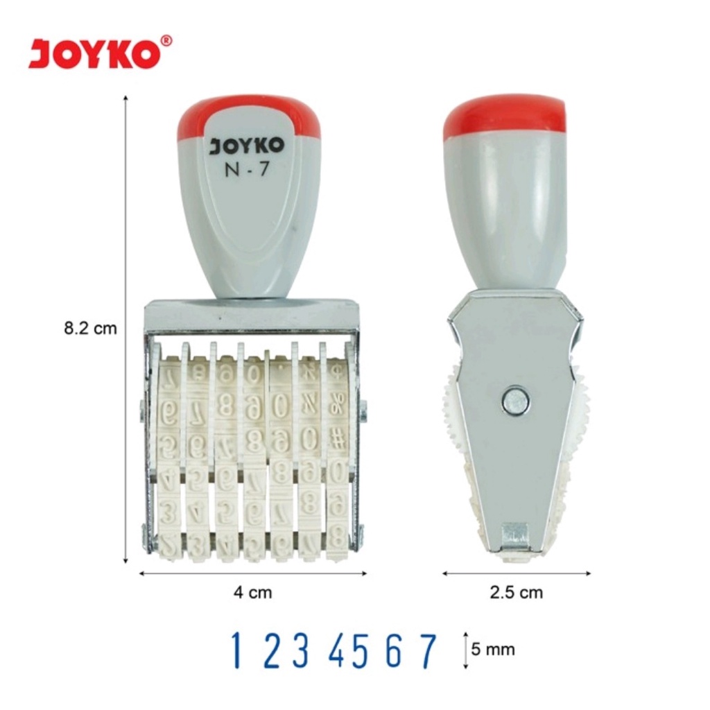 

Number Stamp / Stempel Angka / Nomor Joyko N - 7 / 7 Digits