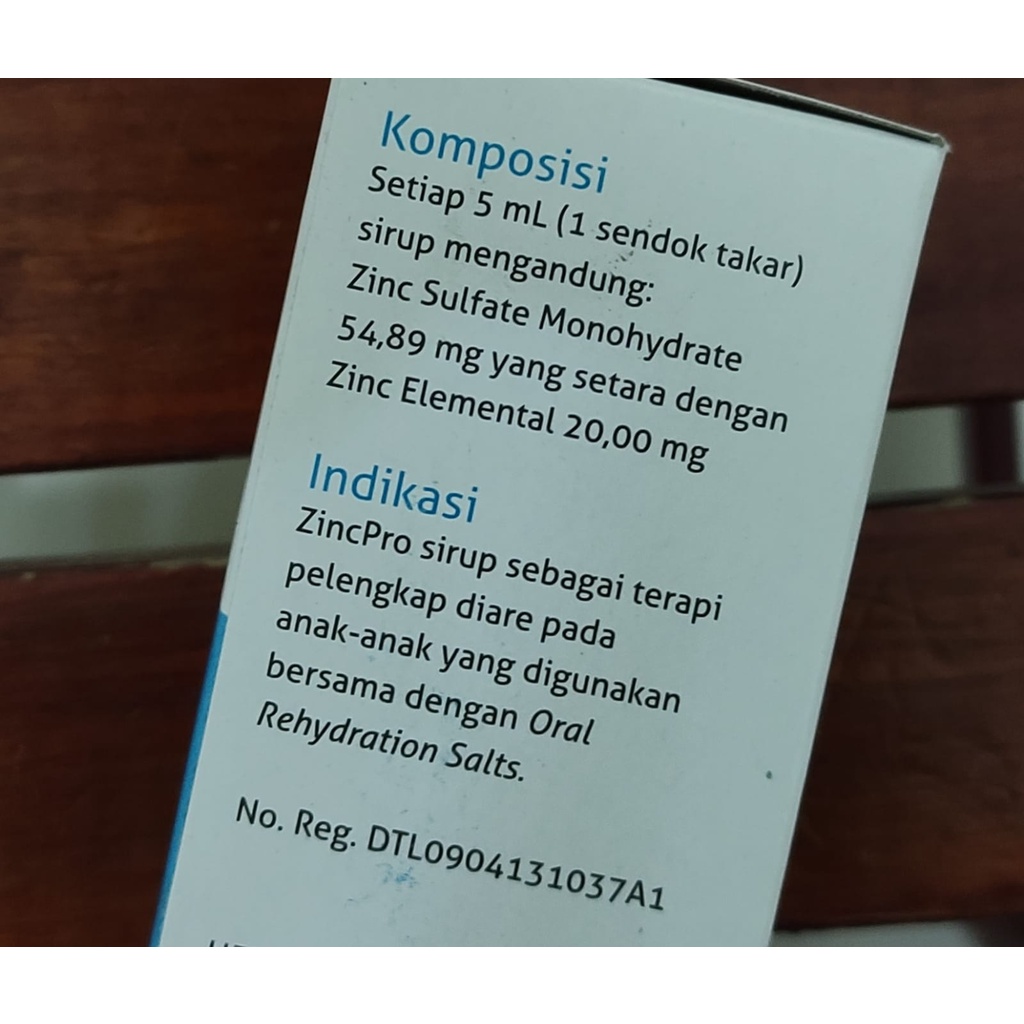 ZincPro 20 Mg / Zinc Sulfate Monohydrate / Obat Diare Anak