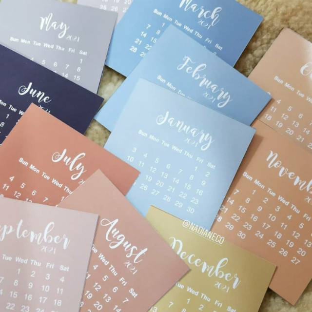 

Calendar mini 2021(1 set)