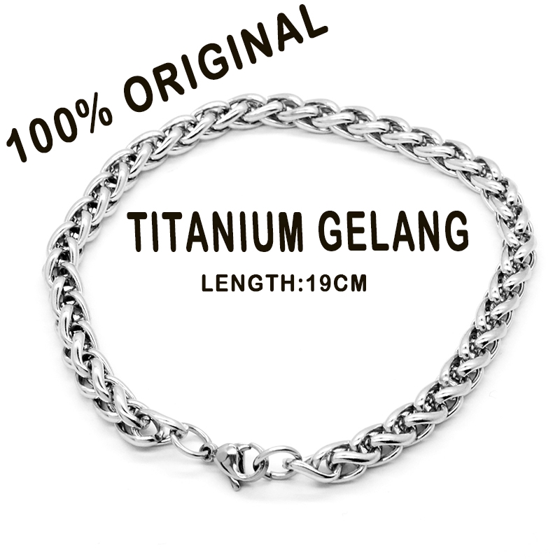 【COD】100% Original Titanium Gelang Anti Karat (Length19cm)