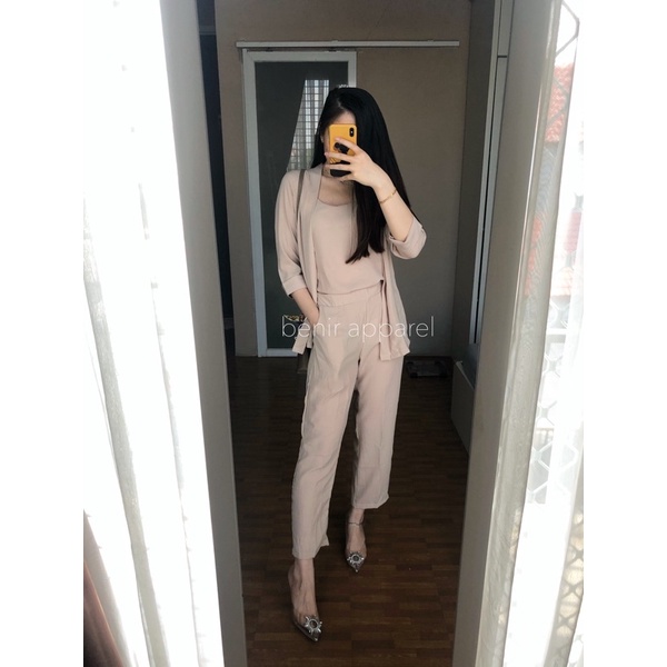 Novela set pants benir apparel-cream