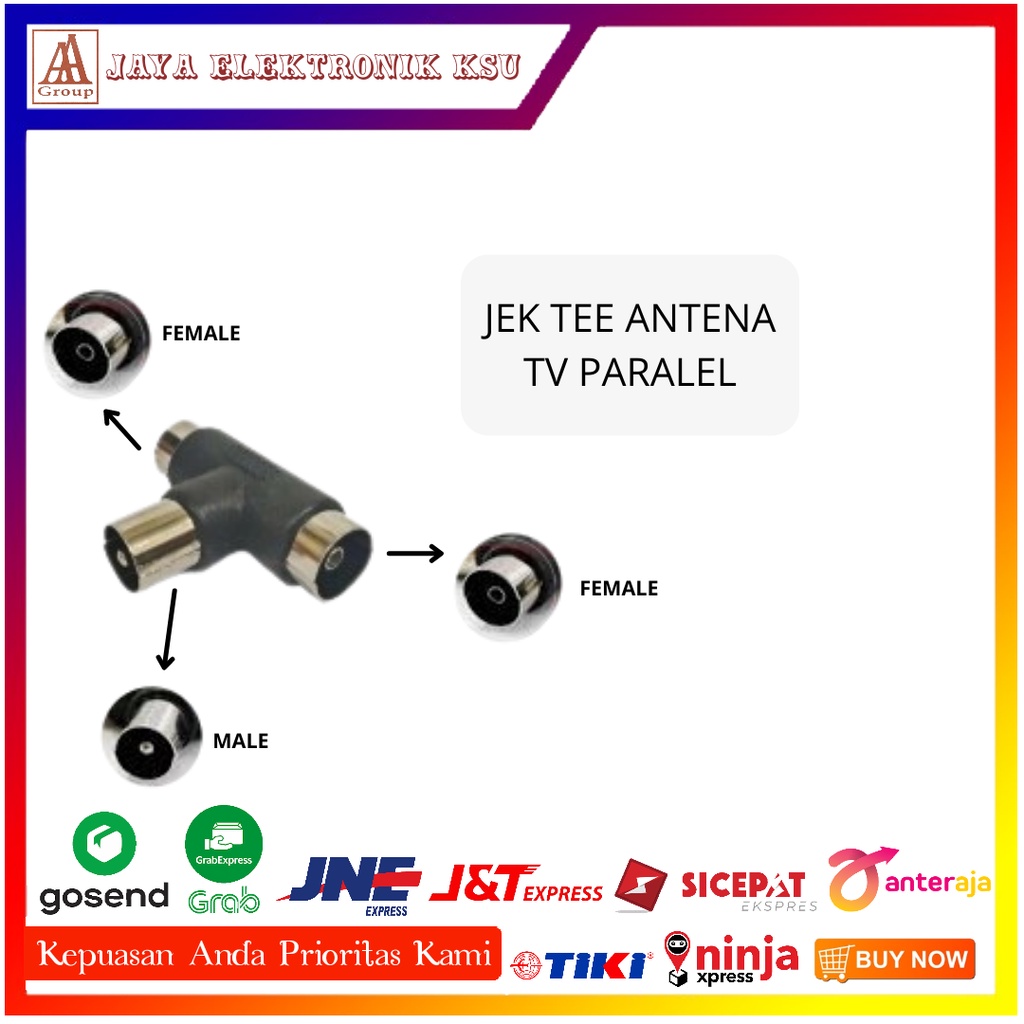 jack tee antenna tv plastik / jek T antena tv paralel