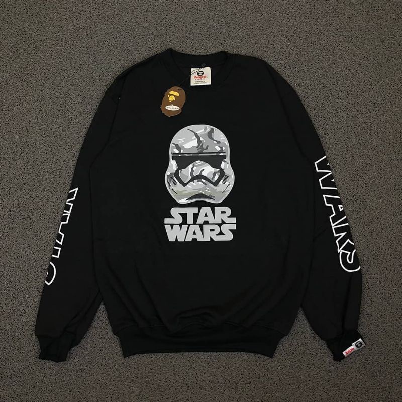 crewneck star wars ape x crewneck chicago bulls