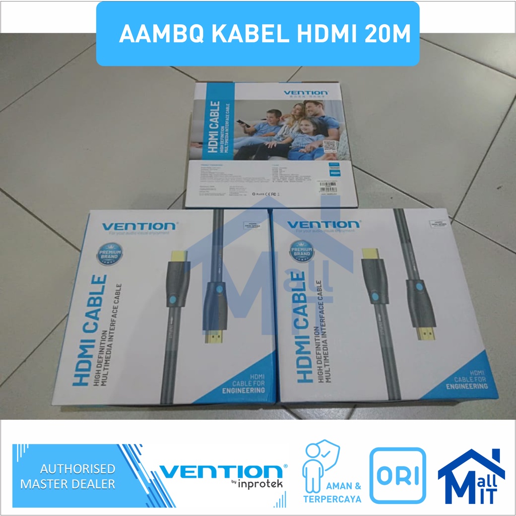 ( Bisa Cod ) Vention Kabel HDMI Engineering 4K 3D Konstruksi Industrial AAM 20m