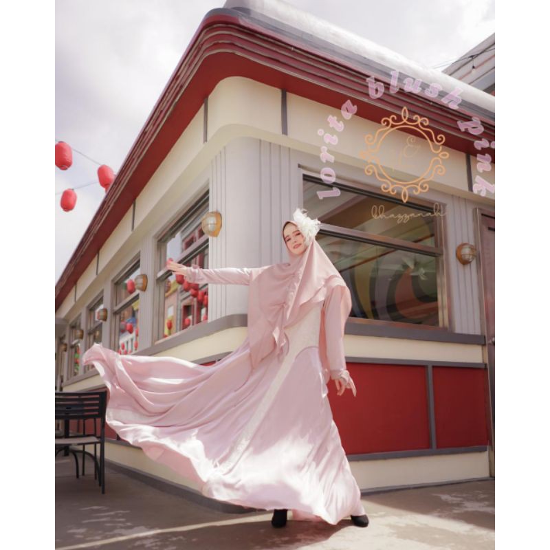 KHAZANAH/syari bunga pink by khazanah/syari premium/syari elegant/syari brand
