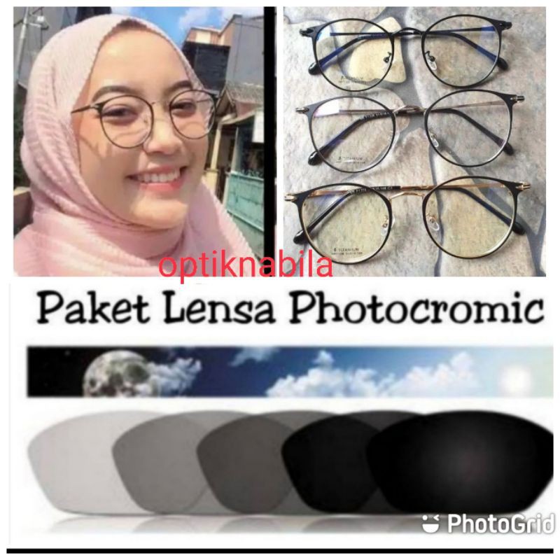 paket lensa photocromic frame 1326