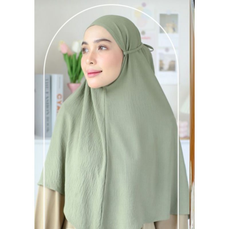 Jilbab Bergo Crinkle AirFlow Premium Size L