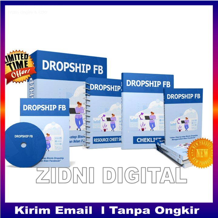 E-Course Dropship FB Rahasia Sukses Berjualan Di Facebook DIGITAL MARKETING ONLINE INTERNET ZIDNI DI