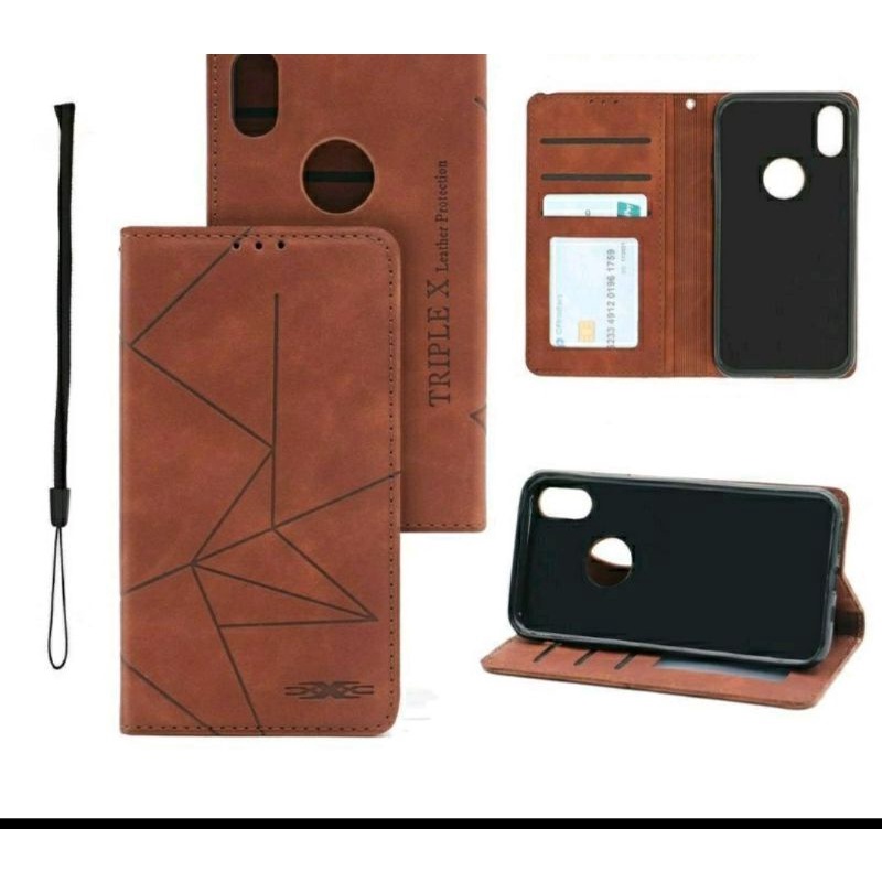 Sarung Redmi Note 9 Pro/Redmi Note 10(5G)/Redmi Note 10 Pro Leather Flip Cover magnetic Case-Dompet