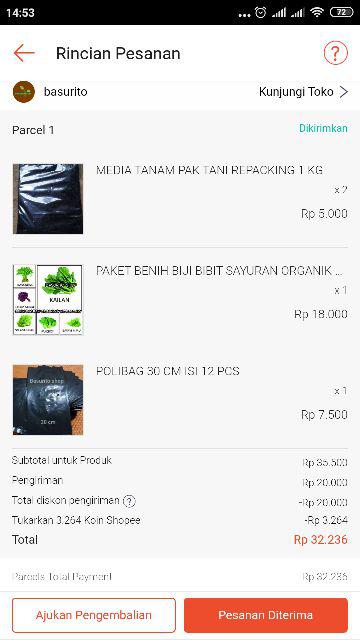 Polibag 30 Cm Isi 12 Pcs