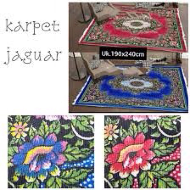 HAMBAL JAGUAR 200X240/120X180 -CARPET LANTAI - KARPET PERMADANI RUMBAI FREE TAS