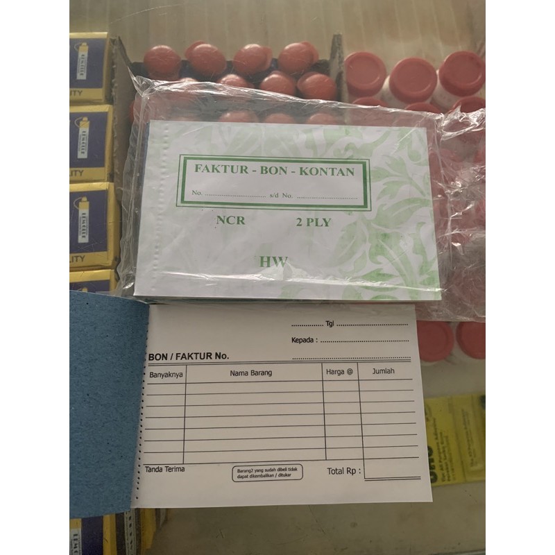 

Faktur Bon Ncr 2 ply kecil ke samping / Bon Faktur Tidur