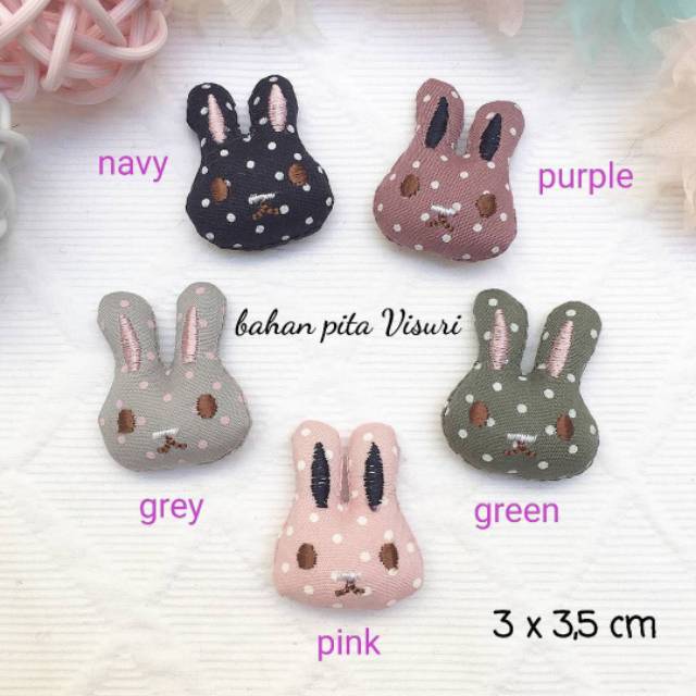 Aplikasi Bunny Katun Polkadot Dacron