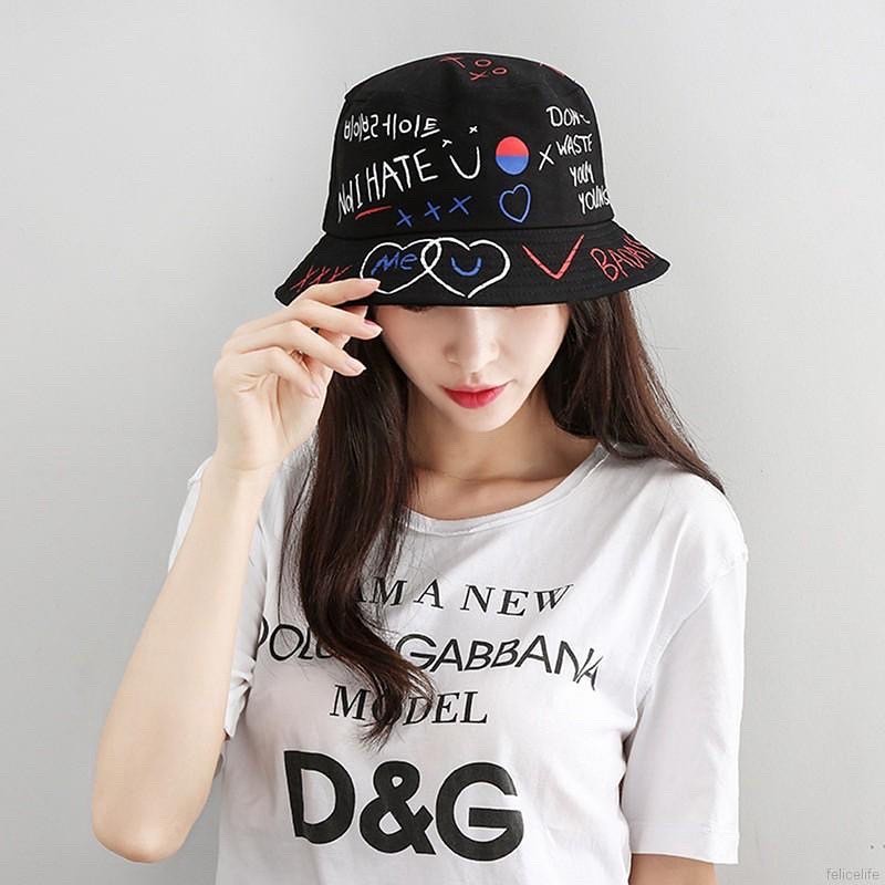 TERMURAH TOPI BUCKET KOREA LAKI CEWE SABLON BADAS BOLAK BALIK PANTAI FISHERMAN