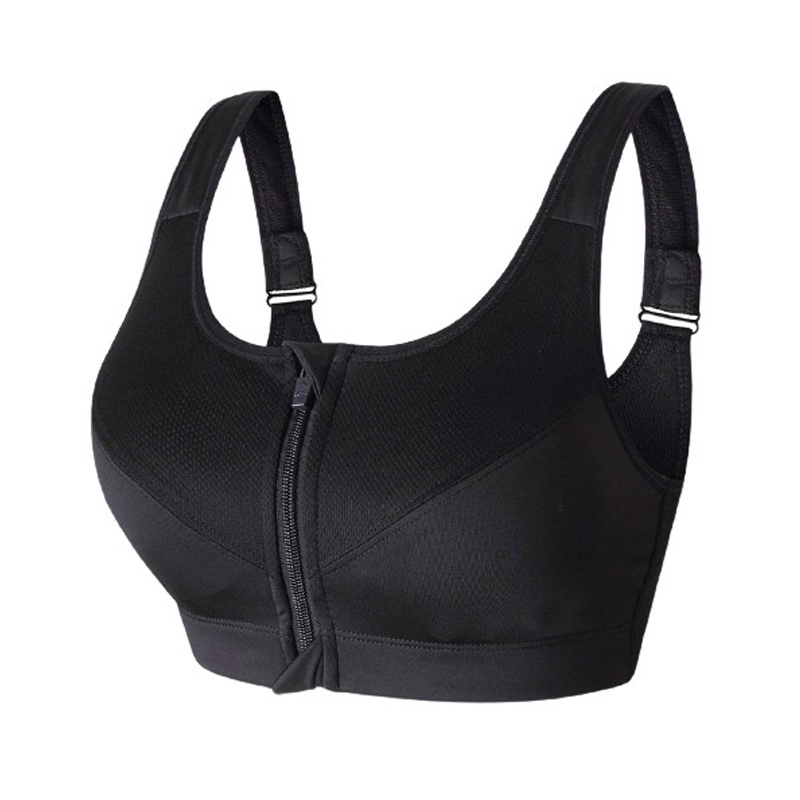 Sport Bra BH Senam Yoga BH GYM Fitness Olahraga Bra Zipper Resleting Depan Pakaian Dalam Wanita