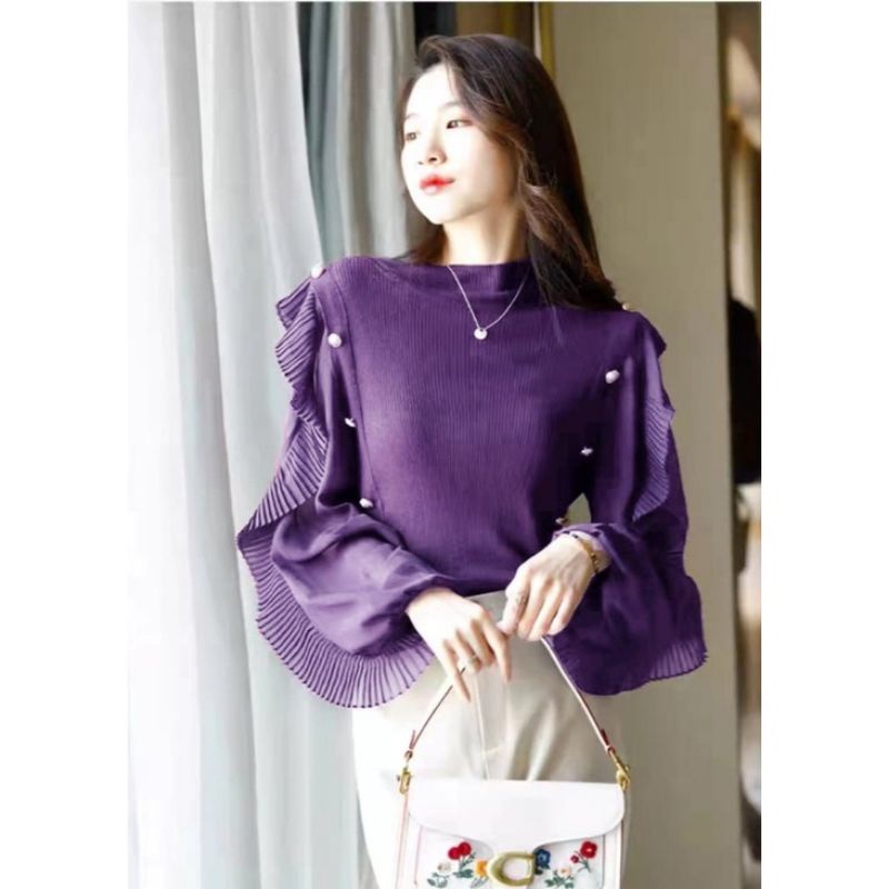 MDLV ~ K1754 MARCY KNIT TOP IMPORT ATASAN RAJUT CEWEK BLOUSE CEWEK ATASAN PREMIUM FASHION IMPORT