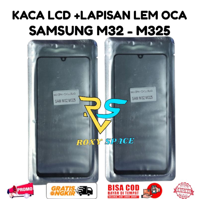 Kaca Lcd + Lem Oca Kering Samsung Galaxy M32 M325 M325F Kaca Depan Kaca Touchscreen Touch Screen Lay