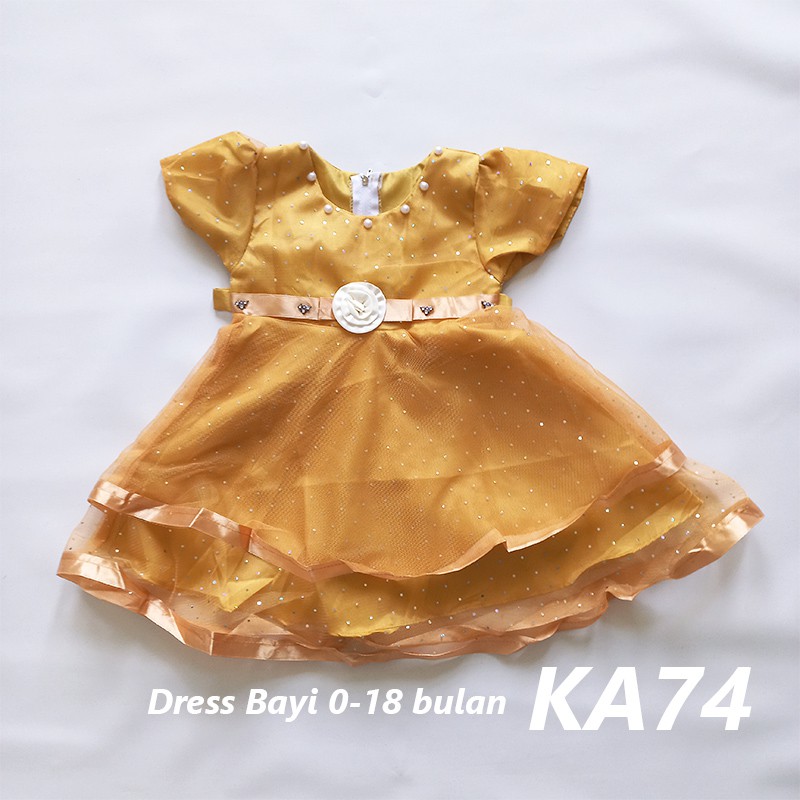 Baju Bayi Perempuan Gaun Balita Dress Bayi 0- 18 bulan Gaun Ulang Tahun Pesta KA74