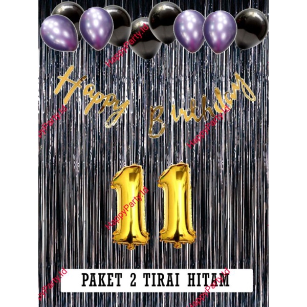 PAKET SET DEKORASI HAPPY BIRTHDAY LATIN 2 x 2 meter