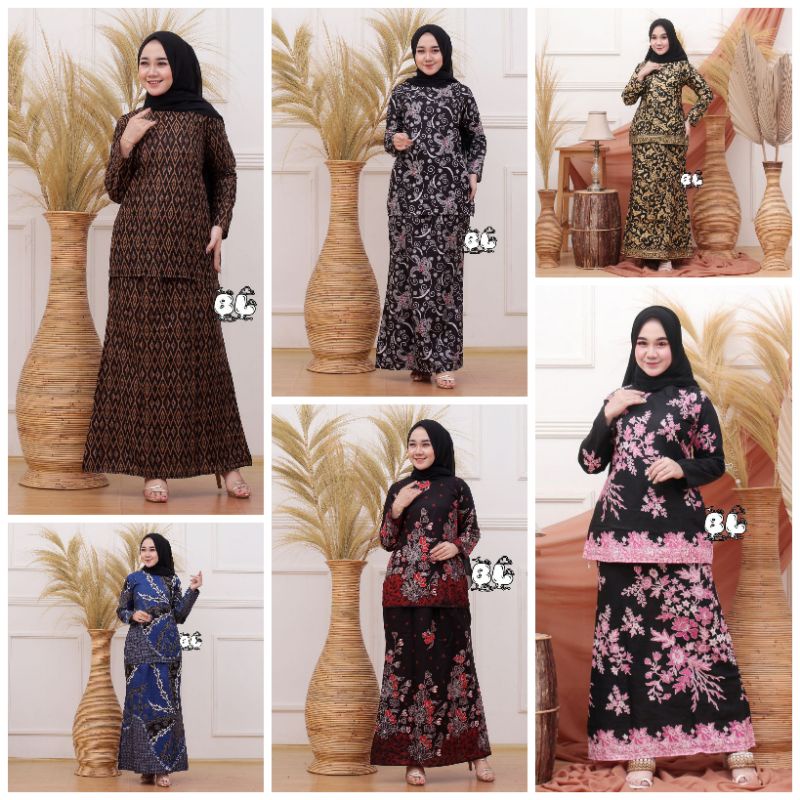 BAJU KURUNG WANITA MELAYU TERBARU SETELAN BATIK WANITA MODERN 2021 BAJU KURUNG MALAYSIA 2021 SERAGAM