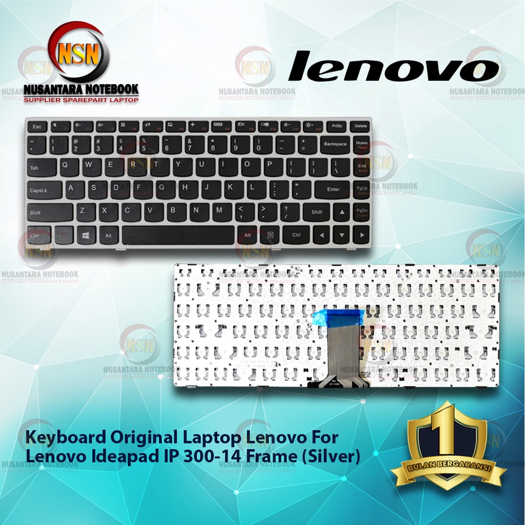 Keyboard Lenovo IDEAPAD IP300-14 G40-70 SILVER FRAME