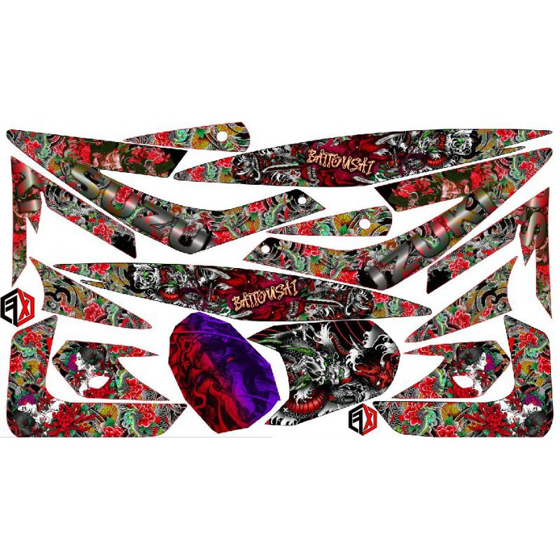 Striping Satria F FU 150 2013 Variasi Batosai