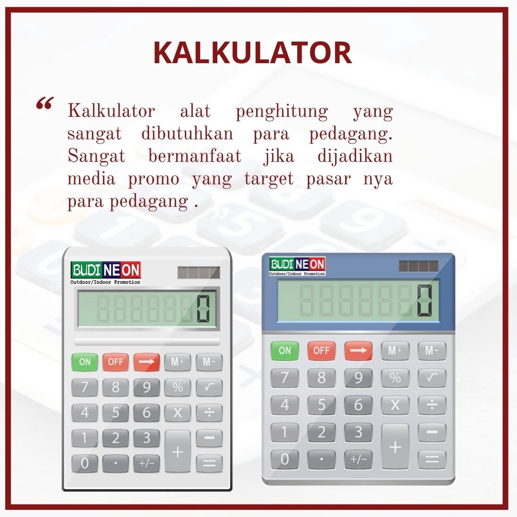 

Kalkulator Promosi (ready by order)