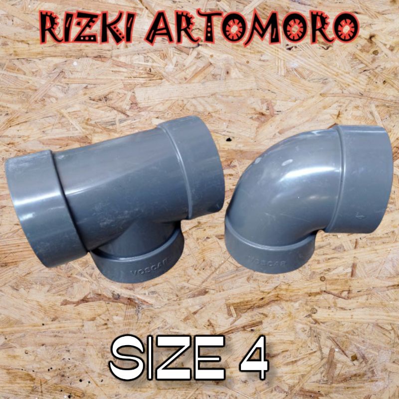 keni pipa pvc T tee pipa air pvc 4 inch tebel