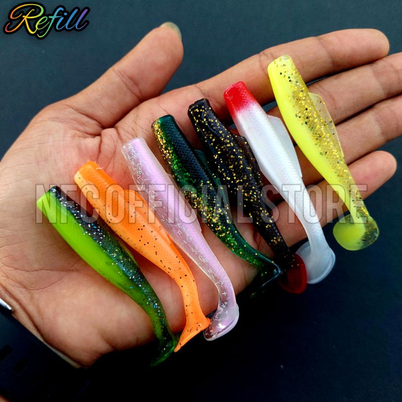 Soft lure ZMAN (replika) Plus Wormhook 9cm 8gram SIAP PAKAI Umpan Gabus haruan &amp; Toman KILLER