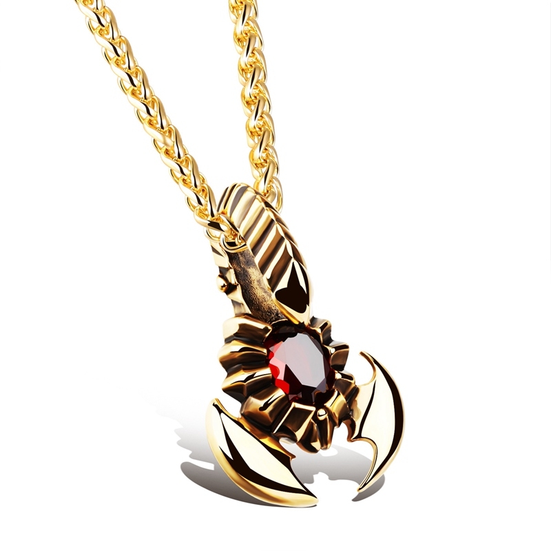 Kalung Liontin Kalajengking Scorpion Gaya Hip Hop Untuk Pria
