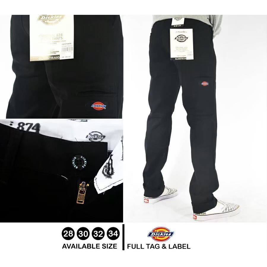 CELANA CHINO PANJANG DICKIES POCKET 873 ANKLE &amp; LONG PANTS - CELANA CHINO HITAM ABU HIJAU KREAM MOCA