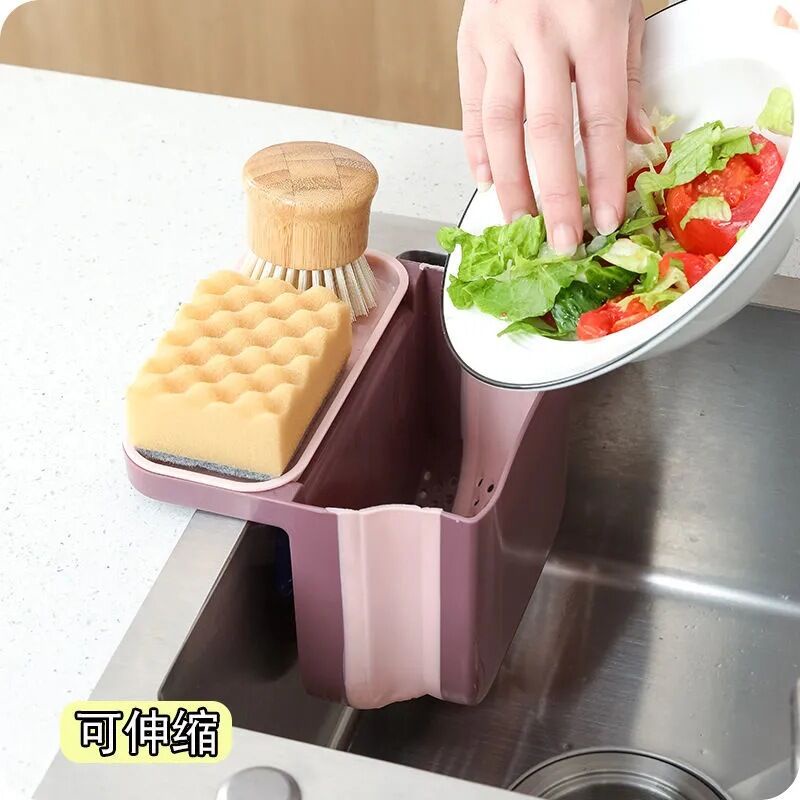 INDOMINI R582 Tempat Spons Gantung/ Lipat Tempat Penyimpanan Spons Cuci Piring / Saringan Wastafel Model Lipat